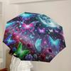1pc Enchanted Night Garden with Butterflies and Moon Umbrella with Plastic Handle,Suitable for All Seasons Home Travel Outdoor UmbrellaDD1531