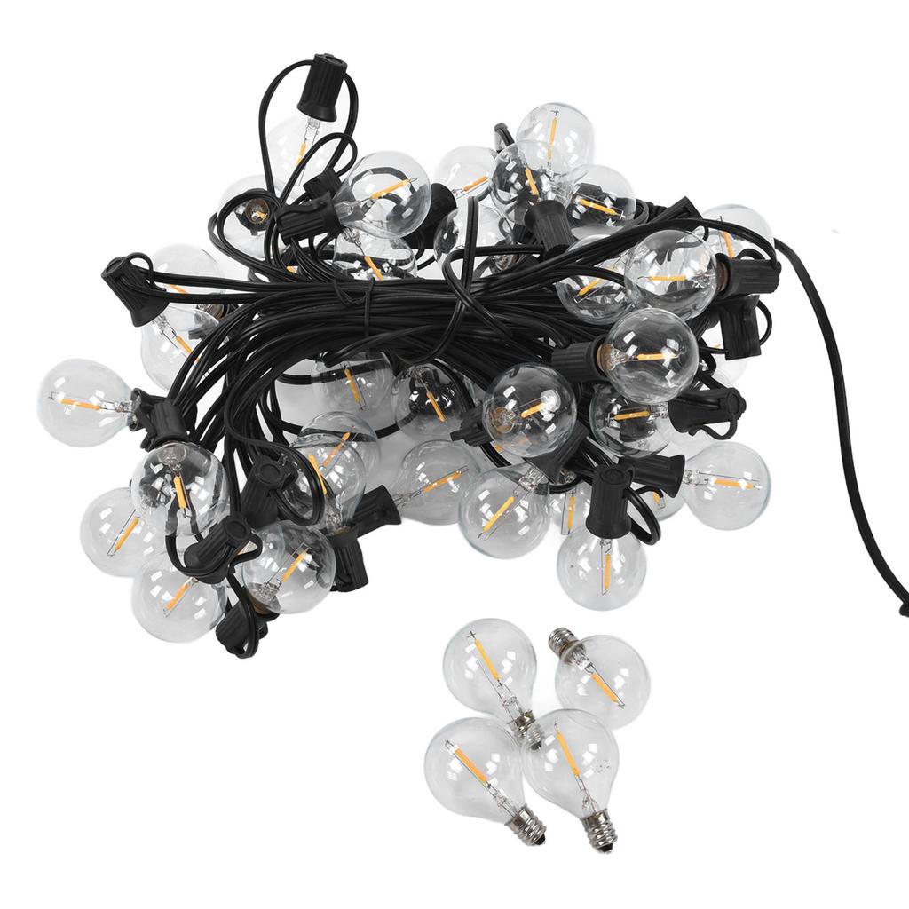 G40 50LED Ball Light String IP45 Waterproof Outdoor Garden Courtyard Lawn Balcony Decoration Warm