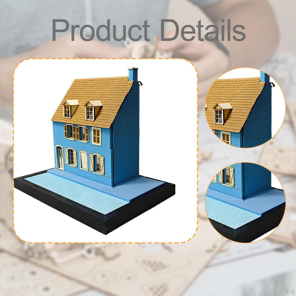 1/35 HO House Building Railway Layout Model DIY Assemble Assembled Diorama Scenery for
