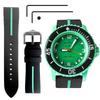 Ocdin 22mm Replacement Watch Strap for Blancpain X Quick Release Silicone Watch Band with Hex Compatible with Bioceramic SCUBA Fifty Fathoms Black