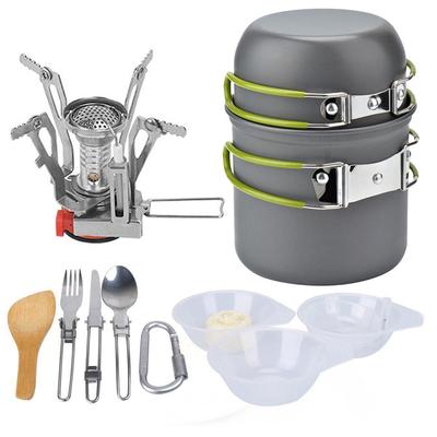Draagbare Kampeer Kookgerei Set voor 1-2 Personen - Buiten Picknick Kookgerei & Servies