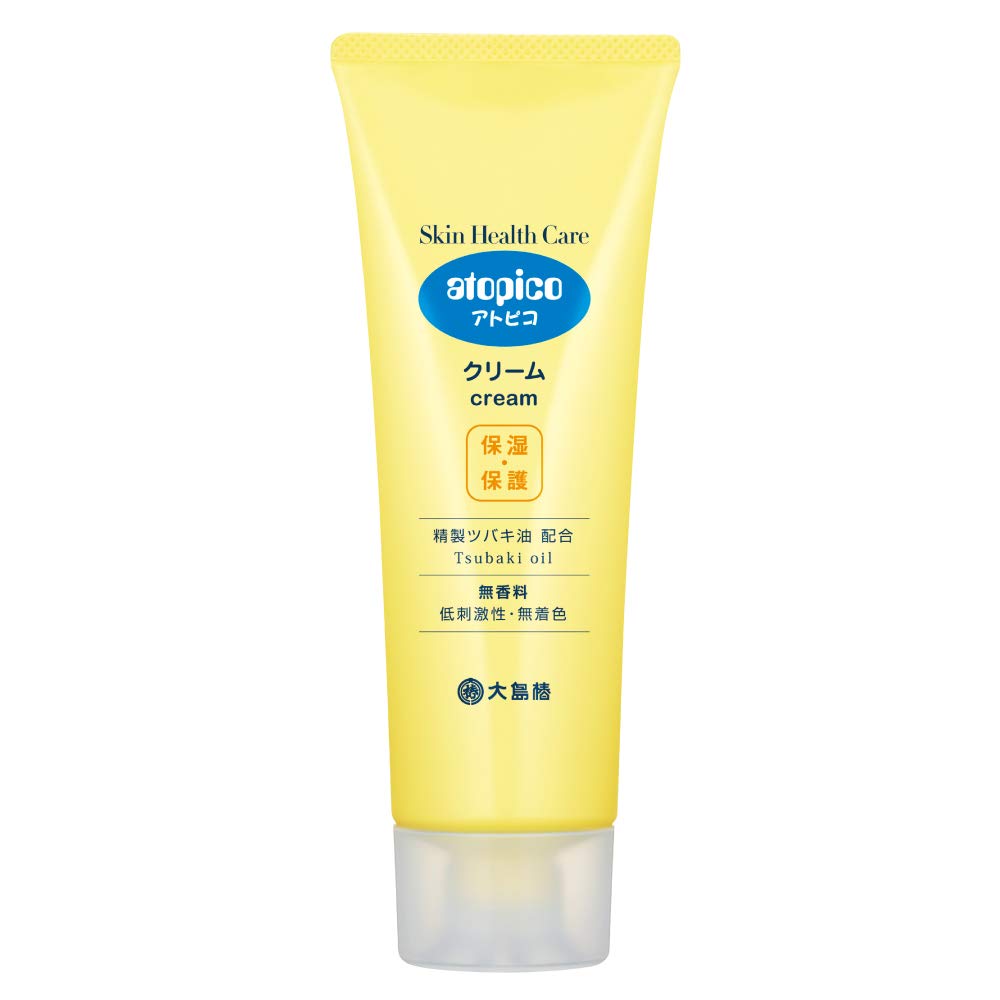 Oshima Tsubaki Atopico Skin Healthcare Cream 120g for Face and Whole Body, Moisturizing, Hypoallergenic for Sensitive and Dry Skin