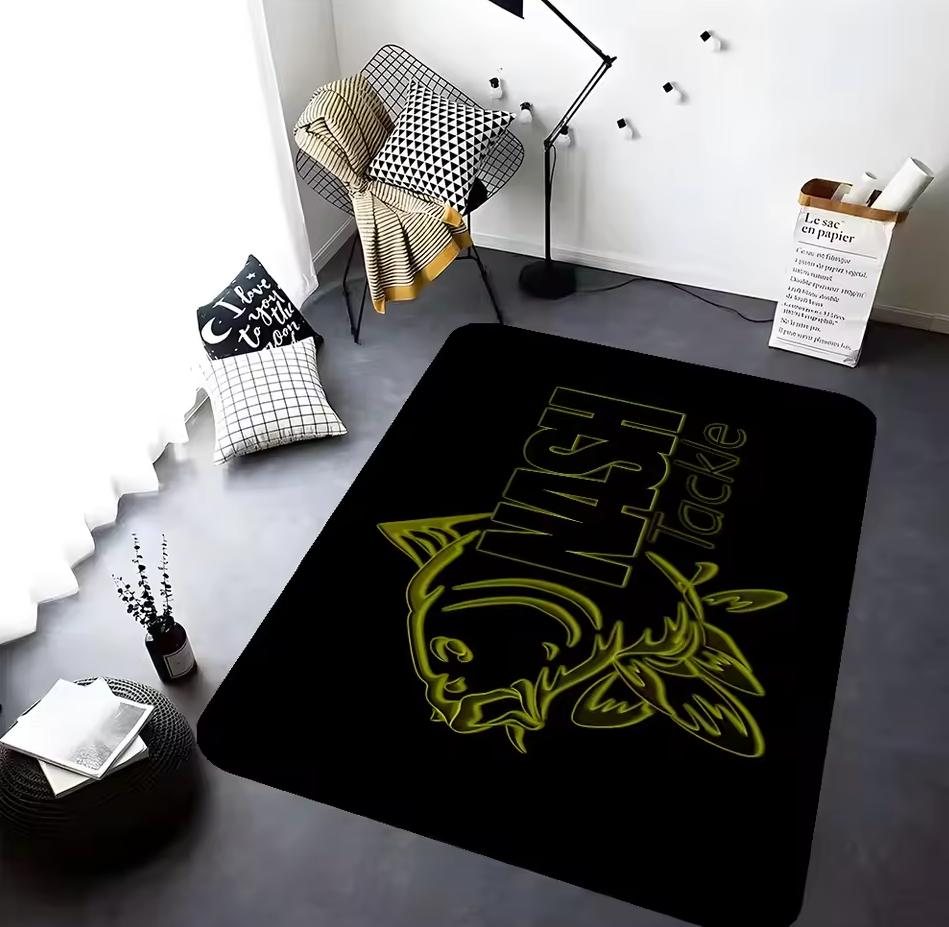 Nash Fishing Carpet Bedside Floor Mat Anti-slip Bedside Area Rugs for Living Room Decor Mat Gift for Friend