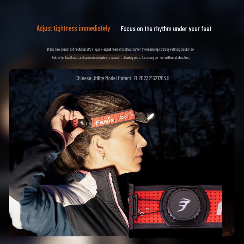 Fenix HM65R-TV2.0 Ultraleichte Stirnlampe für Trailrunning
