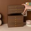 Vintage Walnut Jewelry Box Multi-layer Drawer Jewelry Storage Box Valentine's Day Mother's Day Premium Gift Jewelry Box