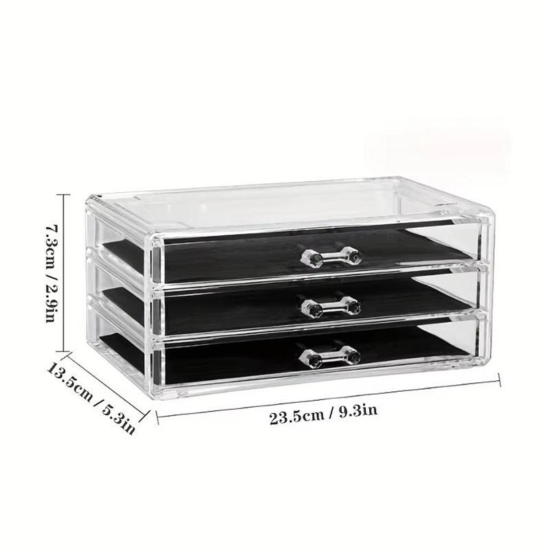 

Clear Desk Organizers and Accessories, Stackable Makeup Storage Box Plastic Drawer Organizer for Home Office Supplies Art Craf
