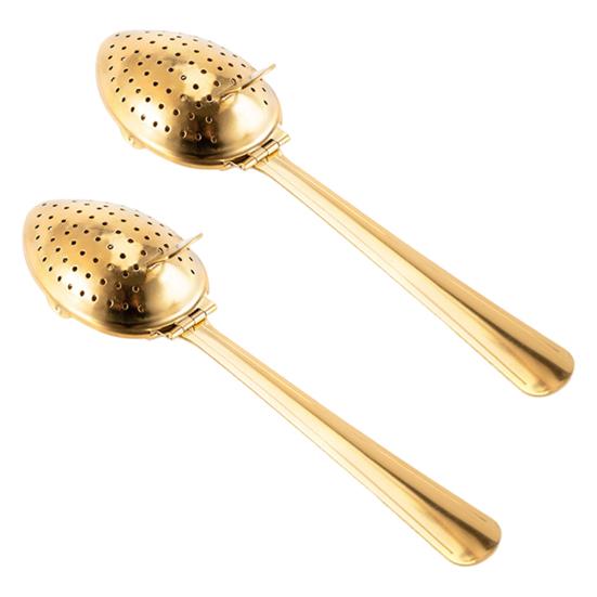 Te-spreder i rustfritt stål med krok Fine hull Te-intervallfilter for løsblads-te- og kaffebrygging Bærbar te-infuser for hjemreise