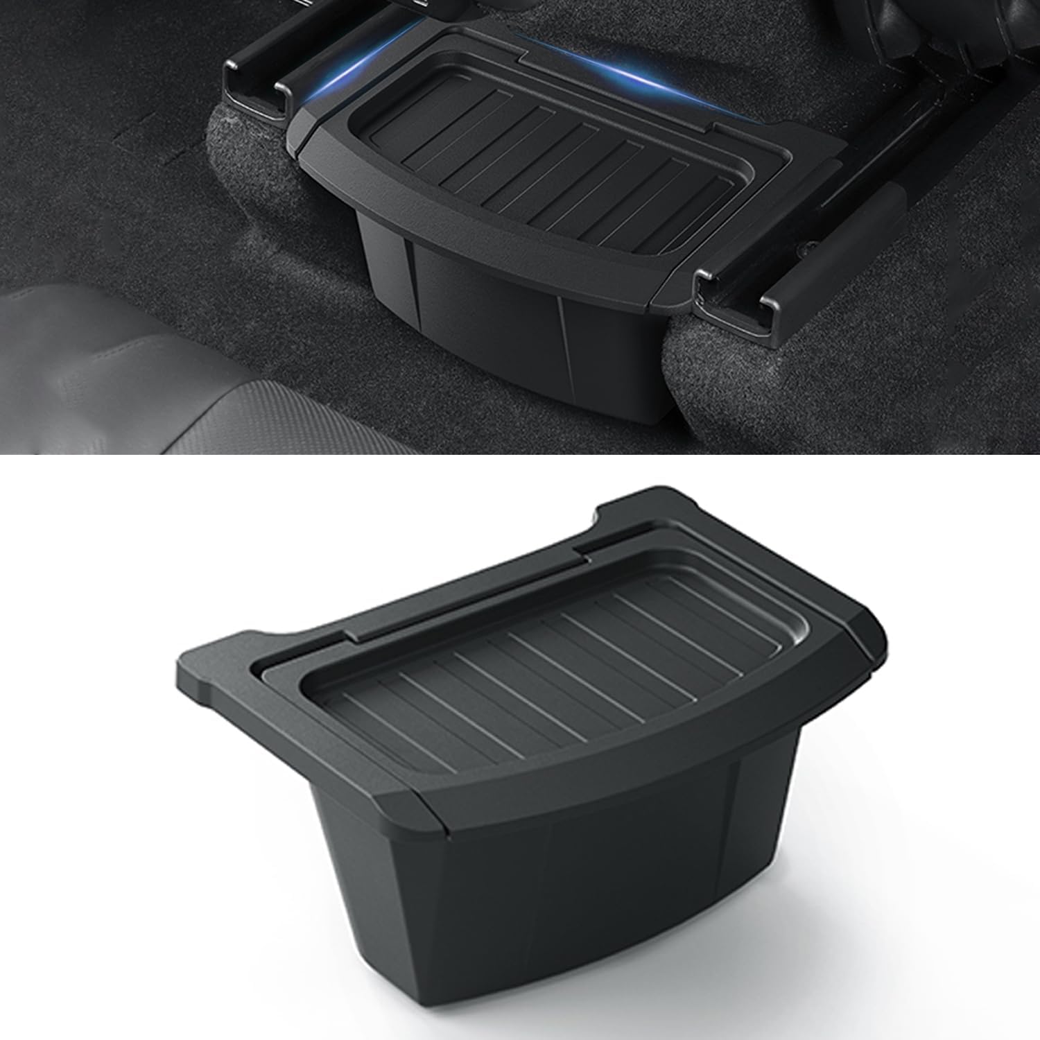 Rear Center Console Floor Storage Box For Tesla Model Y Juniper 2025 2026 Rear Center Console Organizer - 2Nd Row Seat Organizer Bin For Model Y