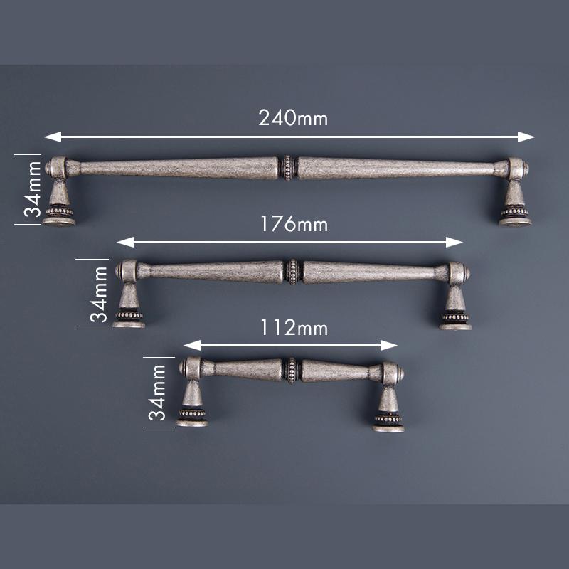 Ferro Fiori Zamak Brass Handle Pulls for Kitchen and Cabinet, Antique Silver, Gold and Black Bronze Cabinet and Drawer Pulls