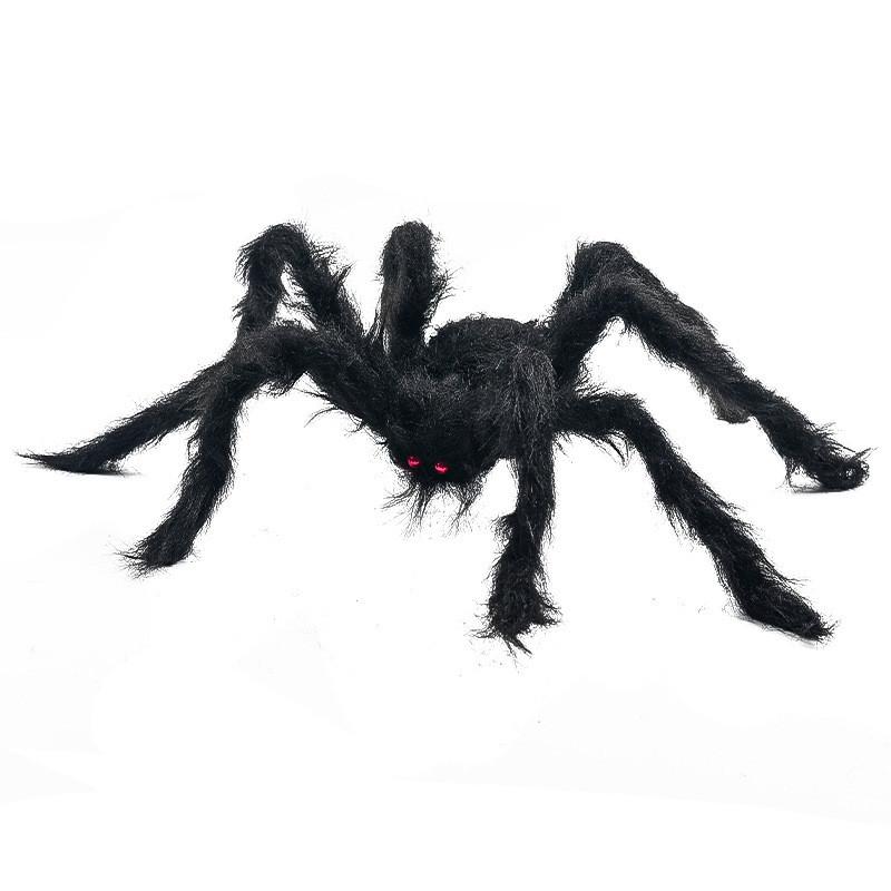 Halloween Outdoor Decoration Hairy Spider With Red Eyes Horror, Indoor And Outdoor Decoration For Masquerade Party Garden Yard Haunted House Porch
