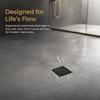 Black Floor Drain Strainer Square Drain Cover Anti Odor Shower Floor Drain  Balcony