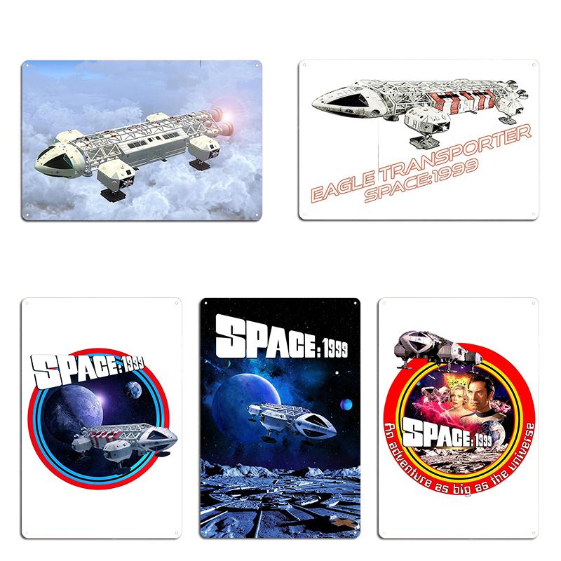 Space Eagle Transporter Sketch Metal Plaque Printing Iron Mural Club Bar Customize Tin Sign Poster