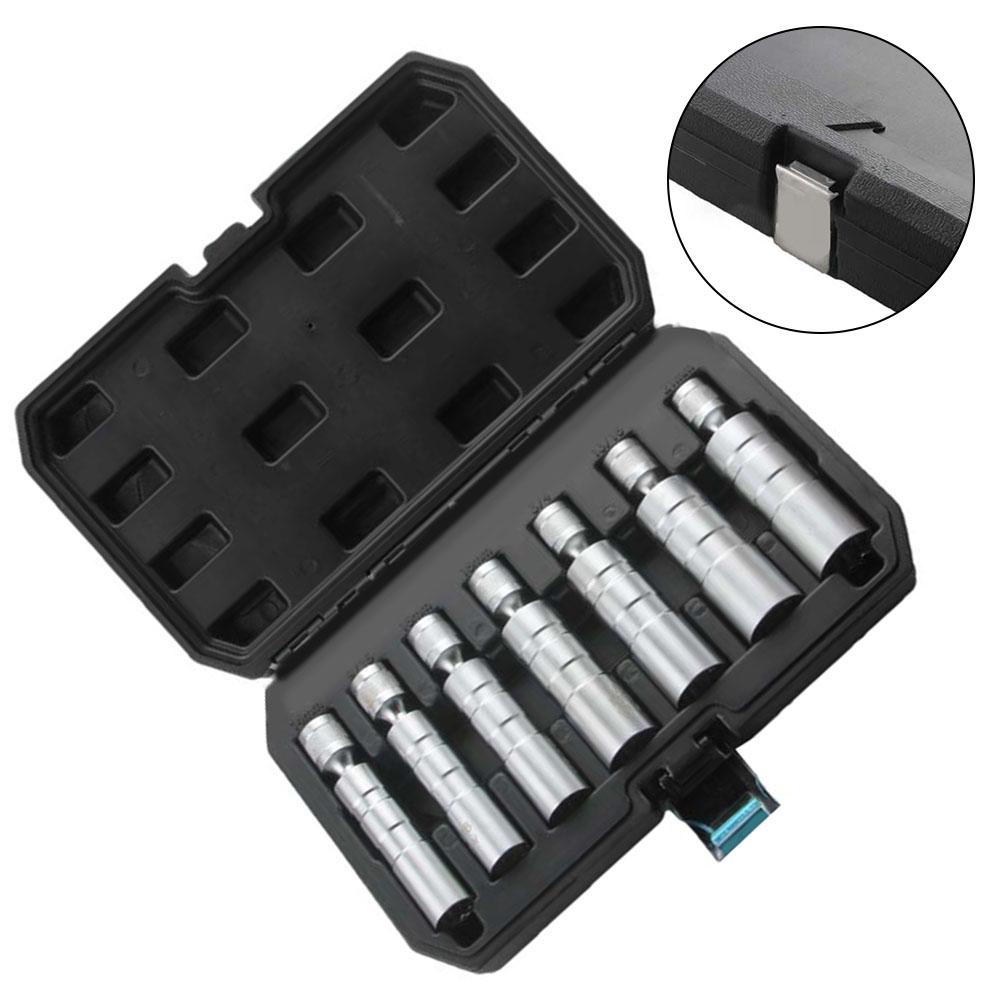 7pcs Spark Socket Set with Magnetic Design for 3/8 Inch Wrench Essential Tool for Mechanics and DIY Enthusiasts