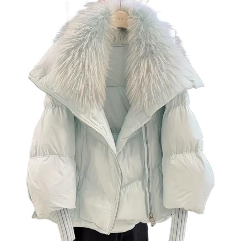 Winter new fashion fur collar design sense fashion cotton-padded clothes women small age reduction thick cotton clothes beautiful