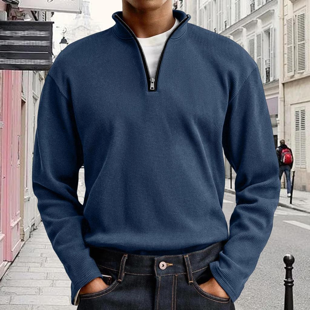 Men's Casual Pullover Lightweight Neck Sweatshirt Long Sleeve Shirts