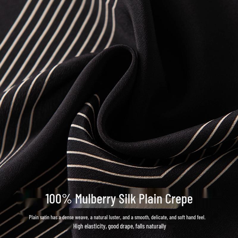 Autumn Women's 100% Mulberry Silk Crepe Double-Sided Scarf – Light Luxury Shawl & Sunscreen Snood