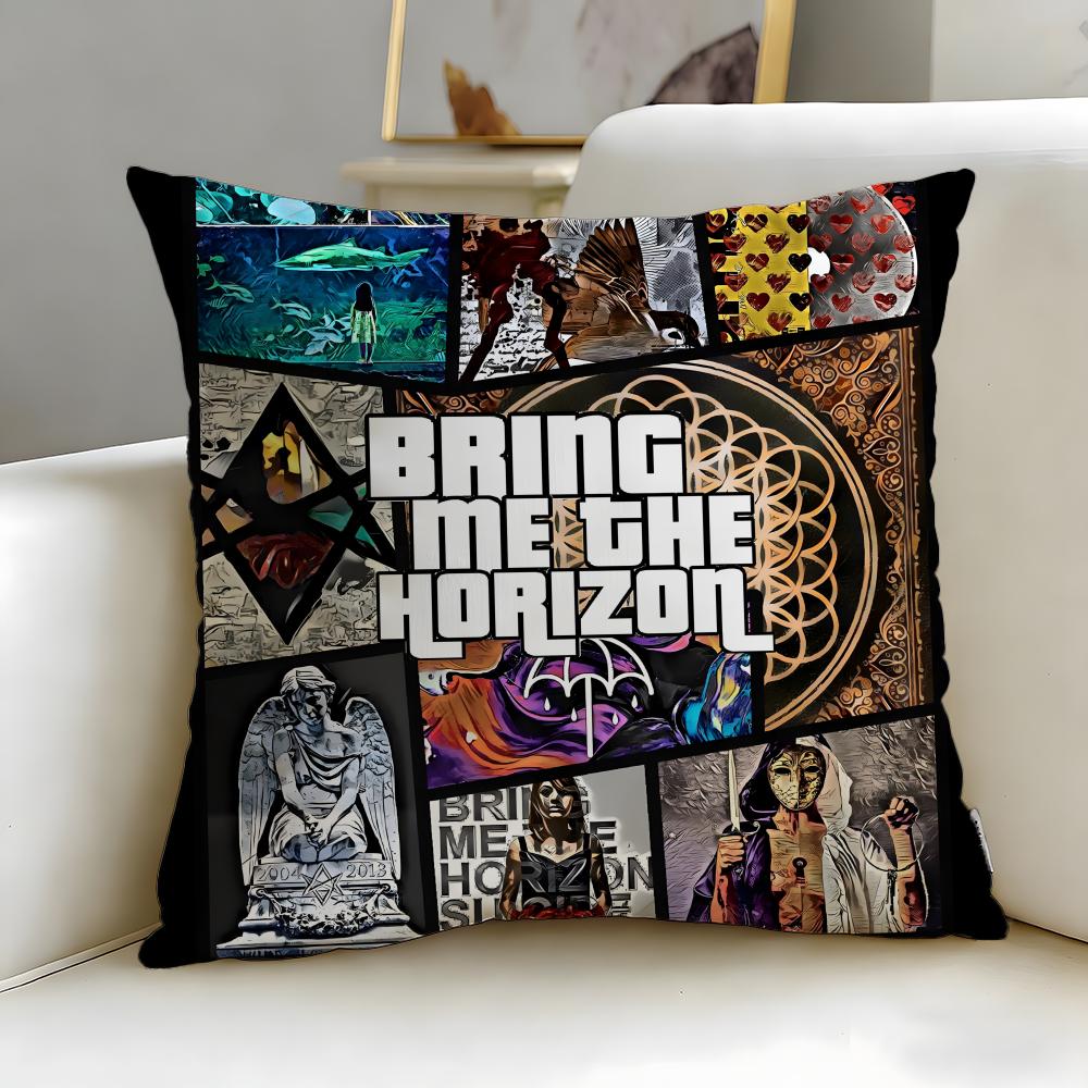 Fashion BBring Me The Horizoner Cushion Cover Stylish Washable Pillow Cover Ideal for Couch Bedroom Car Decoration