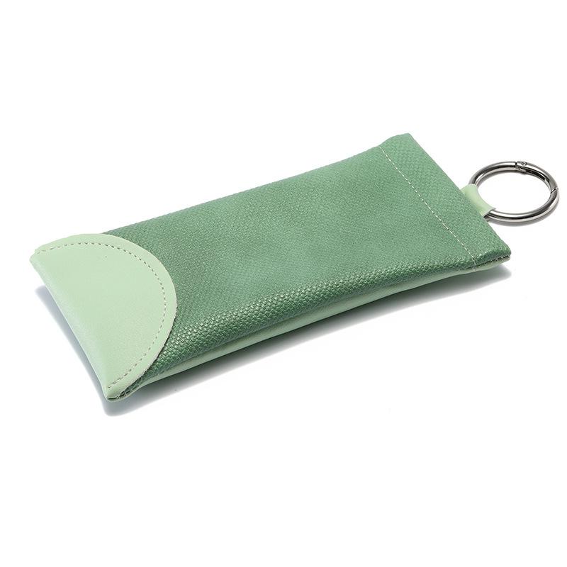 

Pu Leather Glasses Pouch Protective Automatic Closure Eyewear Bag Sunglasses Bag Lightweight Eyeglass Case For Bag Sunglasses зелений