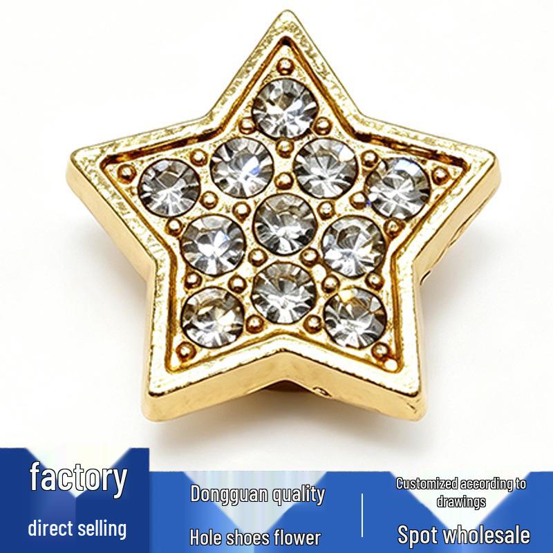 Versatile Four-Leaf Clover & Diamond Flower Charms for Crocs - Cool Metal Shoe Decorations