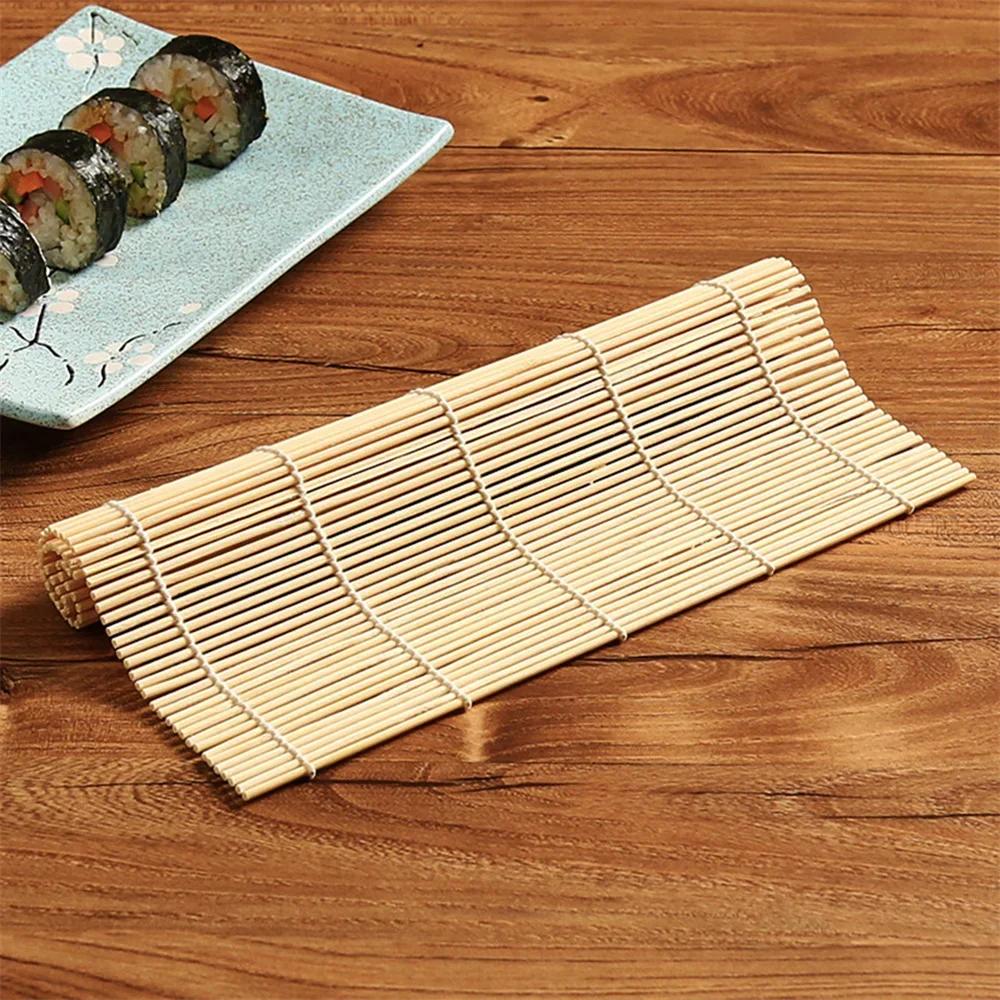Exquisite Bamboo Sushi Mat with White Finish Seaweed Rice Roll Curling Non Stick Japanese Style Kitchen Essential  Sushi Making