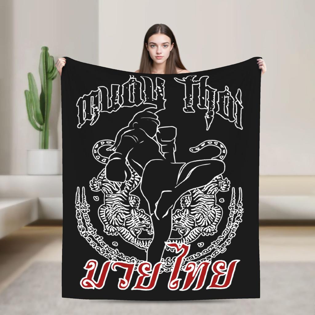 Muay Thai Brazilian Jiu-jitsu Flannel Throw Blanket Boxing Wrestling Bedding Knitted Blanket Travel Super Soft Portable Quilt