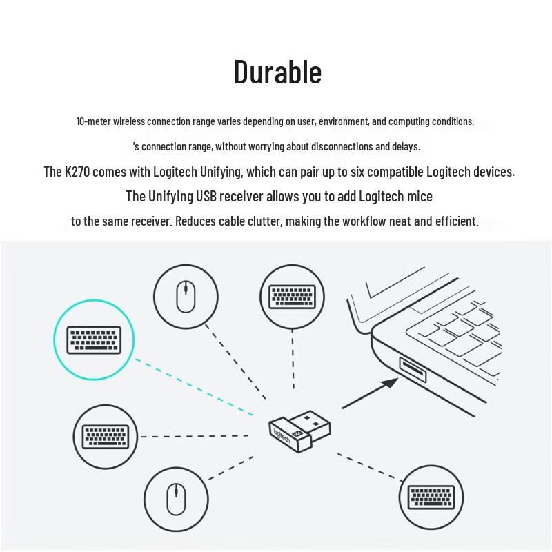 Logitech K270 Wireless Full-Size Keyboard