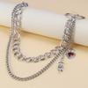 Heart Charm Jeans Chain for Women Men Decorative Waist Chain Wallet Chain Multilayer Metal Hiphop Chain for Street Wear