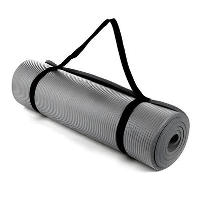 NEEDIVYOU Extra Thick Non-Slip Yoga Mat – 61x181 Cm, Grey, with Carrying Strap