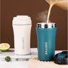 400ML Stainless Steel Coffee Mugs Thermos Bottle Portable Car Vacuum Flasks Travel Thermo With Straw Insulated Cup Water Bottle