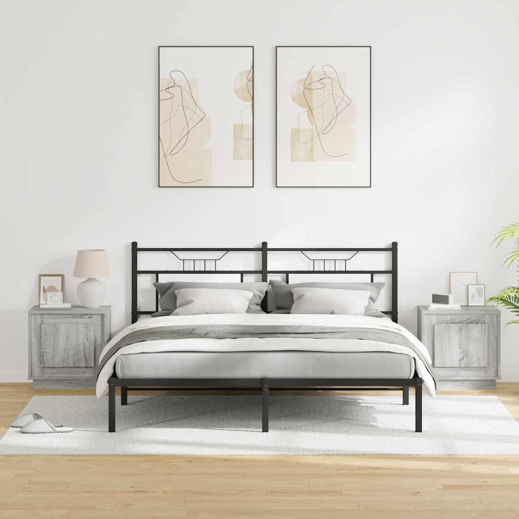 Nightstand Set (2 pcs) Gray 44 x 34.5 x 45 cm Engineered Wood