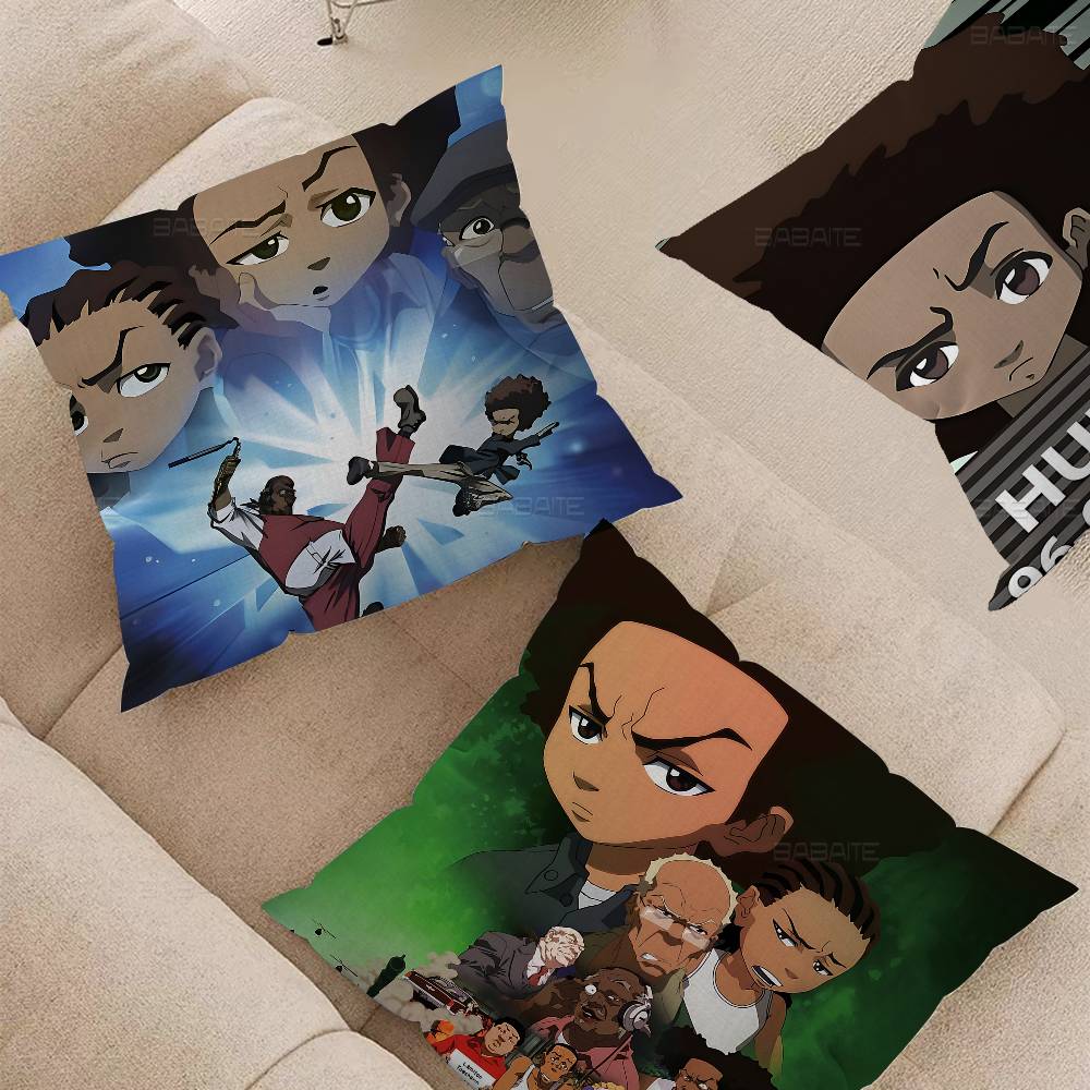 B-Boondocks Cartoon Pillowcase Toon Gift Cushion Cover Bedroom Home Sofa Chair Seat Decor Pillow Case