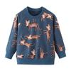 Boys' Cartoon Cotton Long Sleeve Sweatshirt - Fall Round Neck Children's Wear