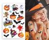 Tatuaże Zmywalne Kolorowe Halloween Małe Potworki Potwory Dynia Duch 19Szt.