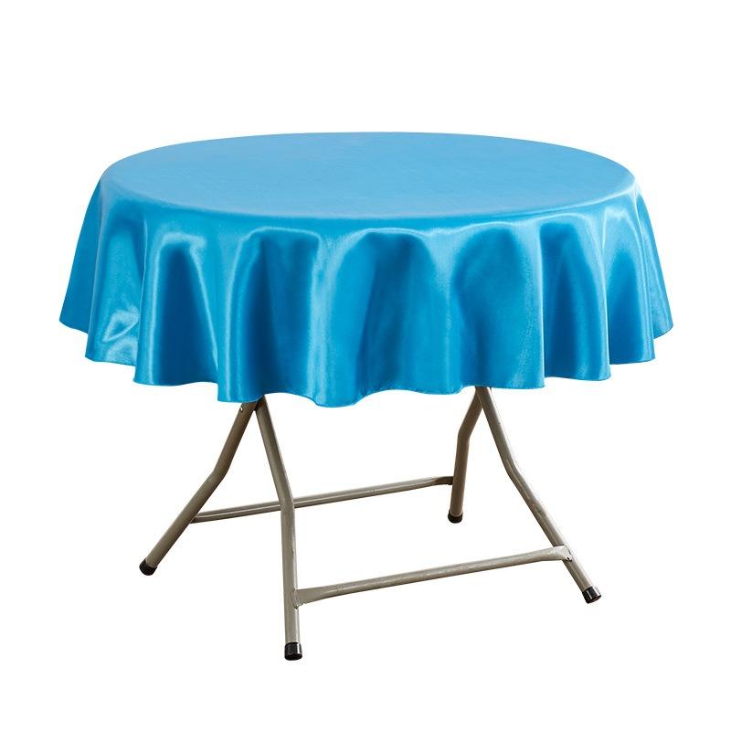 150/180/200cm Round Satin Tablecloth Bright Silk Tablecloth For Baby Shower Wedding Birthday Party Banquet Christmas Table Decor