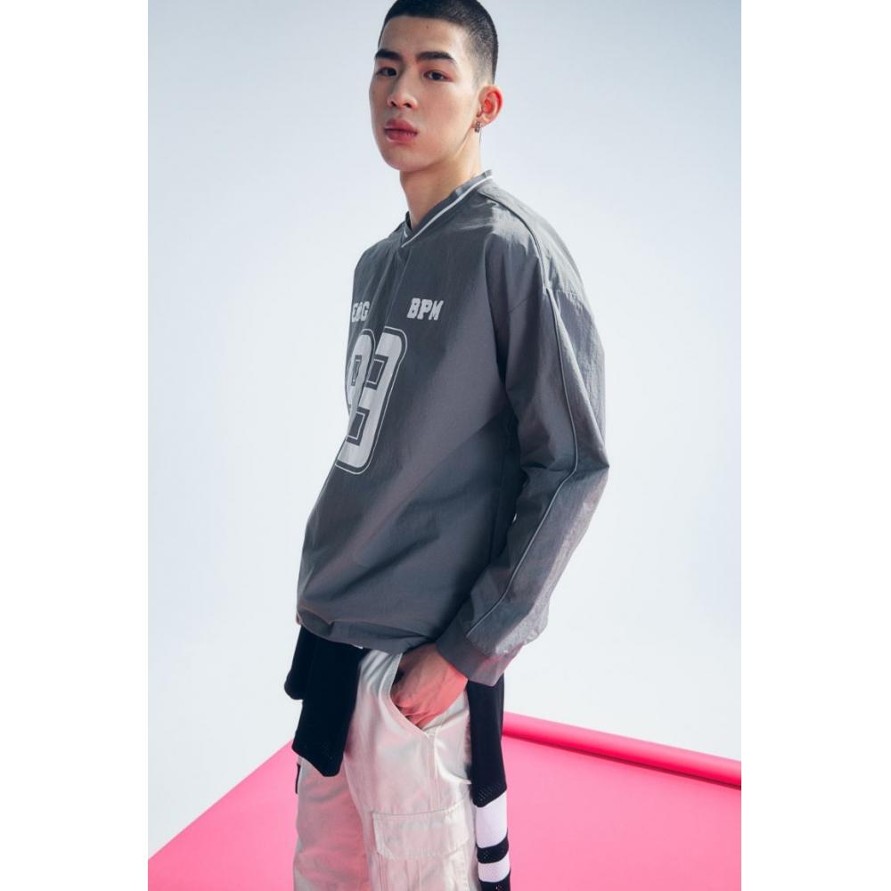 

HM Свободный топ с длинными рукавами, серый