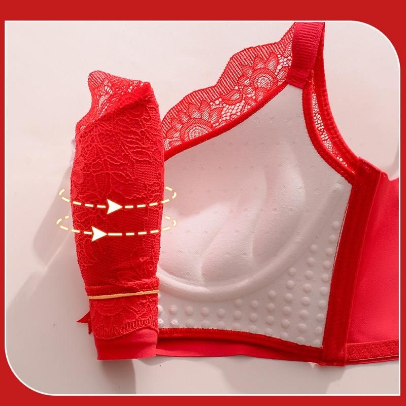 Nová krajková latexová podprsenka Dívčí oblečení Collect Boční prsa Nastavitelná neocelová kroužková podprsenka