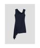 Anggae Unbalanced Mini Dress Navy
