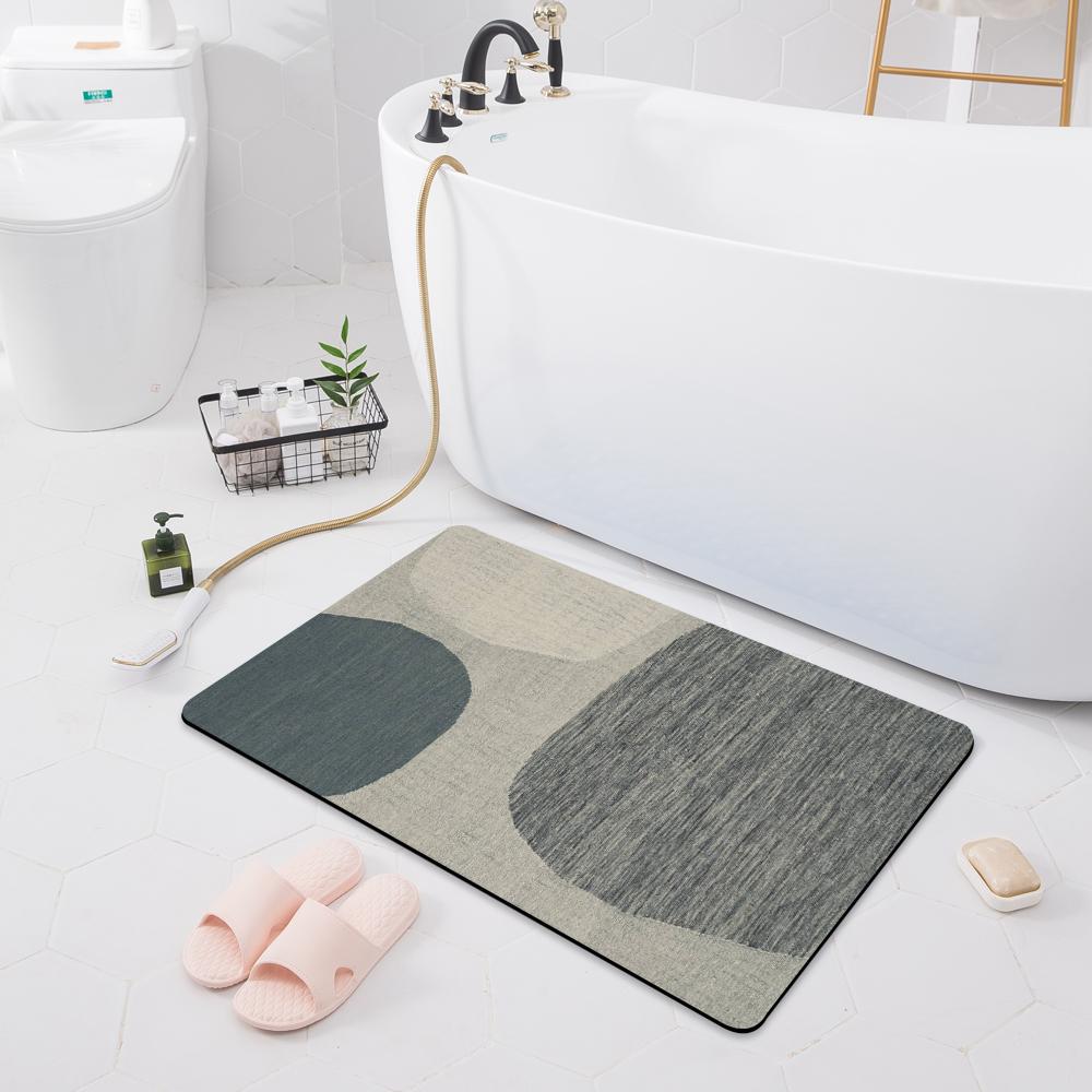 Tapete absorvente antiderrapante, capacho para porta de banheiro, piso de vaso sanitário, chuveiro, banheira, tapete de cozinha moderno