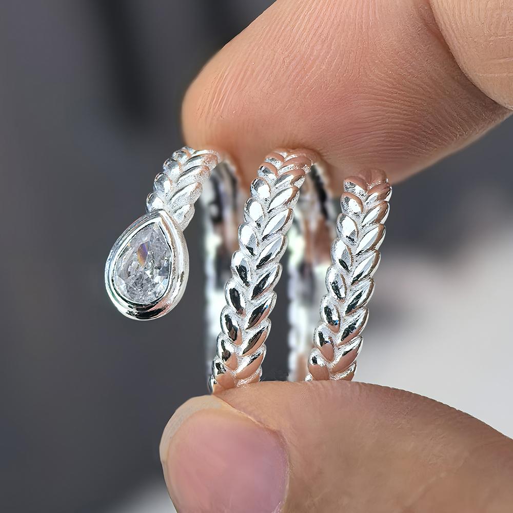 925 Silver Planet Wrap Ring For Women Gift Irregular Geometry Punk Jewelry Accessories