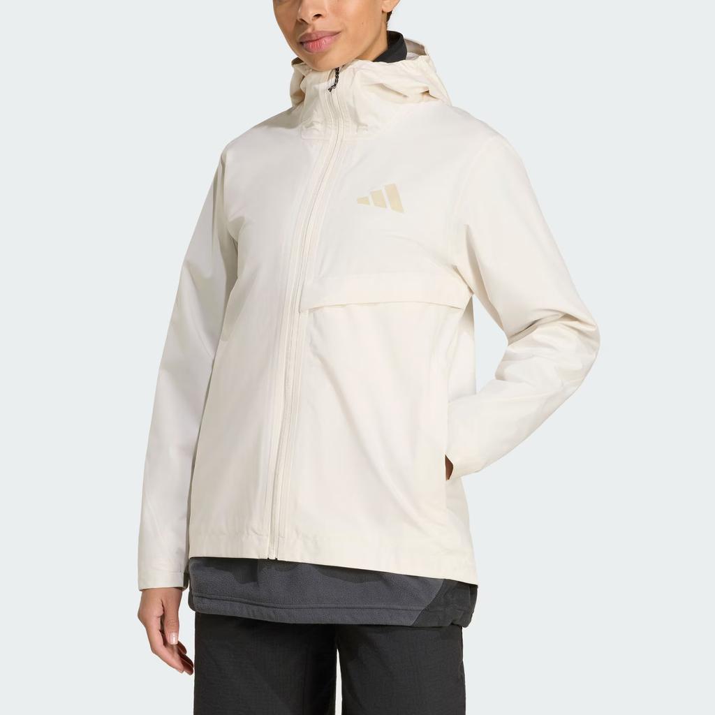 Adidas Terrex Multi 2 Layer Rain Climaproof Outdoor Breathable Sports Hooded Zip Hiking Waterproof Windproof Durable Jacket Women jackets KG3238