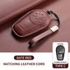 Leather Car Key Case Cover Fob For Chery Exeed Lx Txl Atlantix Et Es Vx Fl Rx Cdm Phev Car Remote Keychain Case Shell Accessorie