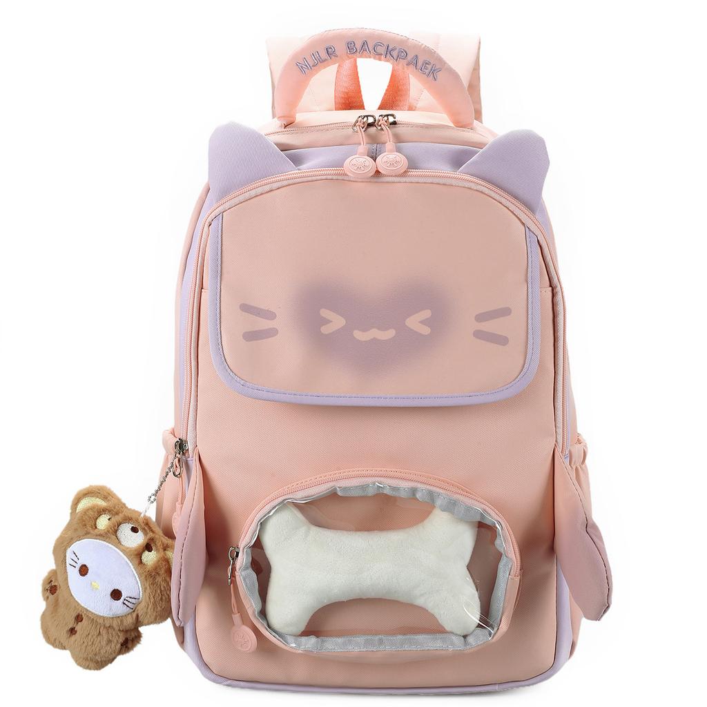 Schoolbag Backpack Japanese Printed Cute Girl Backpack Transparent Large Capacity College Style Campus Class Student School Bag