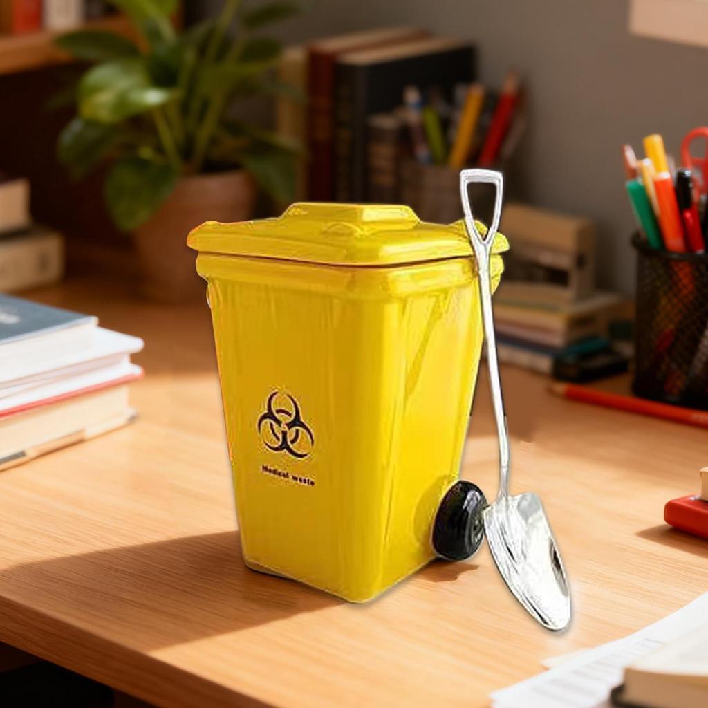 Coffee Mug Trash Can Funny Drinkware 400ml Tea Coffee Mug Handle For Tea Latte Milk Juice Beer Wine Kitchen Office Living Room