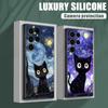 Cat Van Gogh Starry Sky Phone Case For Samsung Galaxy S24 Ultra Cases S23 S21 S20 FE S22 9 Plus Note 20 Ultra 10 Silicone Cover