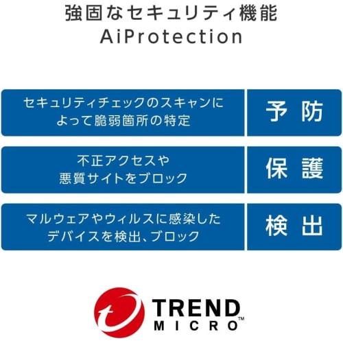 ASUS WiFi RT-AX5400 (A) Wireless Router Compatible with Latest Standard WiFi6 4804+574Mbps V6 Plus/OCN Virtual Connect. Equipped with Triple-core 1.5G