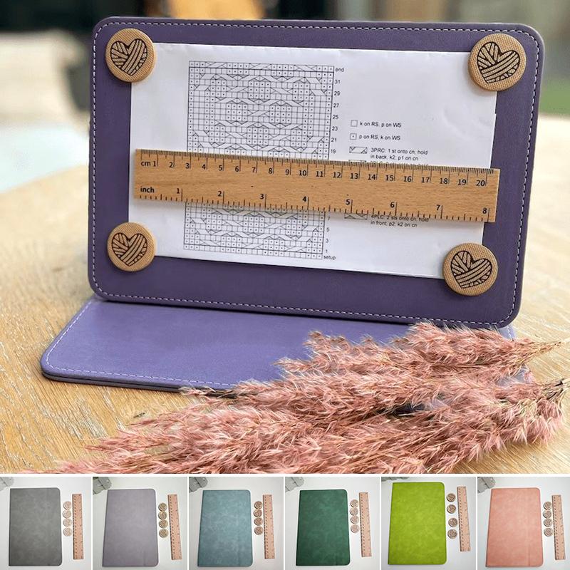 1 Zestaw Składany Organizer na Schematy Pomysł na Prezent dla Dziewiarek Uchwyt na Wzory Dziewiarskie Szydełkowanie Dostępne Różne Opcje