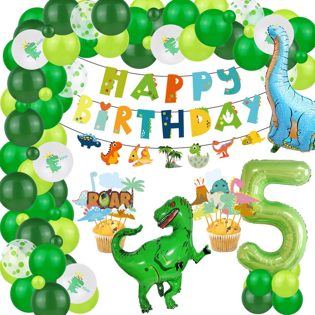 Dinosaur Theme Suit, Boy And Girl Birthday, Baby Birthday Party Decoration, Dinosaur Balloon Background Wall