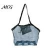 Faltbare Reisetasche Strand-Aufbewahrungstasche, Leichte Netz-Atmungsaktive Essentials Einfach zu tragende Tasche, für Outdoor-Partys Platzsparend