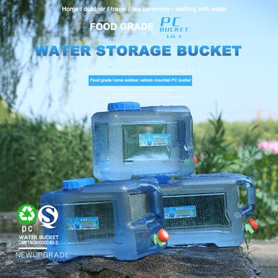Conteneur d'eau de camping 18/20/22L de qualité alimentaire, seaux d'eau pour voiture, réservoir d'eau pour voiture de grande capacité avec robinet pour camping, cuisine