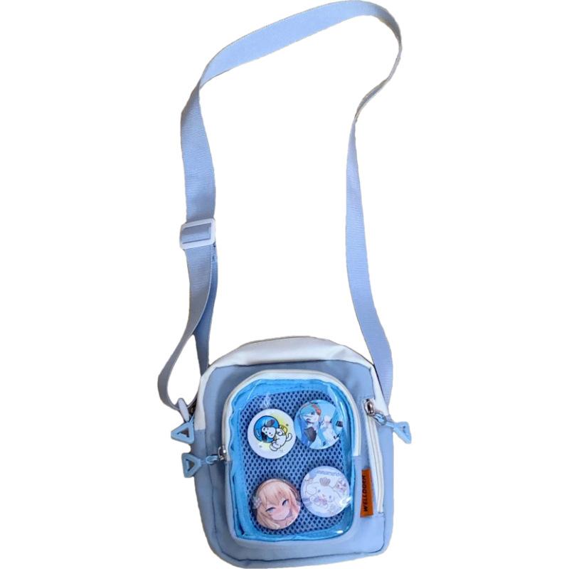 Japanese Ins Transparent Small Square Bag for Women, Small Food Intake, Shoulder Pain Bag, Fashionable and Popular Student Messenger Bag.